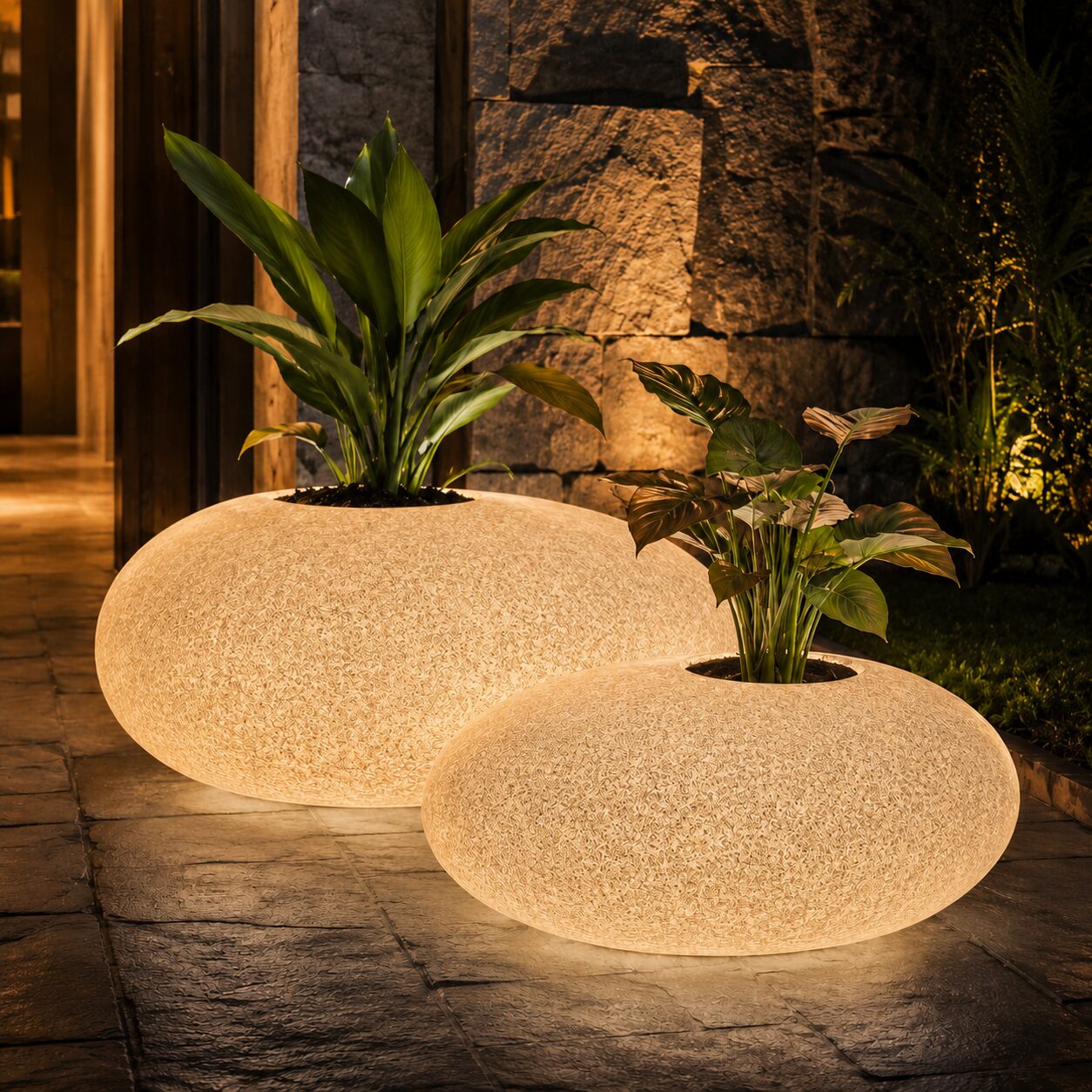 Pebble Illuminated Planter - Image 2