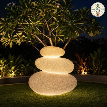 Pebbles Illuminated Pot