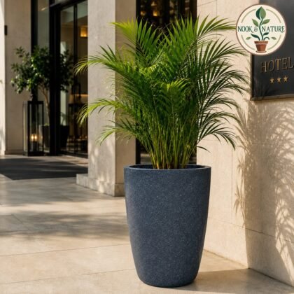 Roto Tower Long Round Planter Pot – with Dot Finish Color
