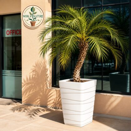 B ZIGZAG Long Square Planter 28″ - Nook & Nature