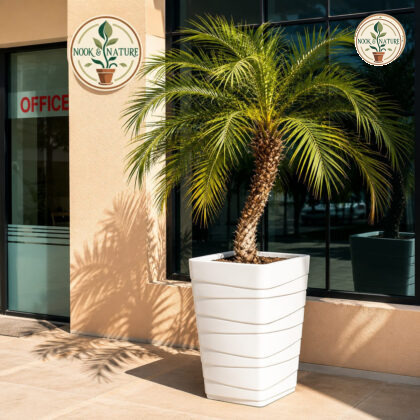 B ZIGZAG Long Square Planter 28″ - Nook & Nature