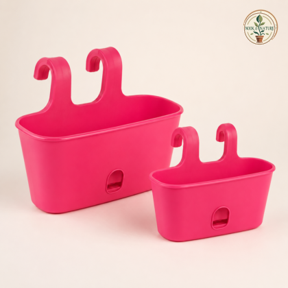 Balcony Grand Hook Planter Small 9 X 4 5 X 4 00 In H Assorted Colours Colour - Nook & Nature