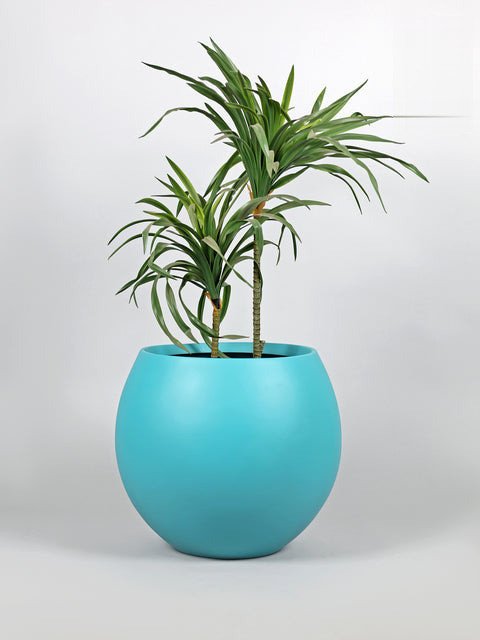 Ball Fiberglass Planters – Mint Turquoise - Nook & Nature