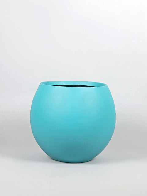 Ball Fiberglass Planters – Mint Turquoise - Nook & Nature