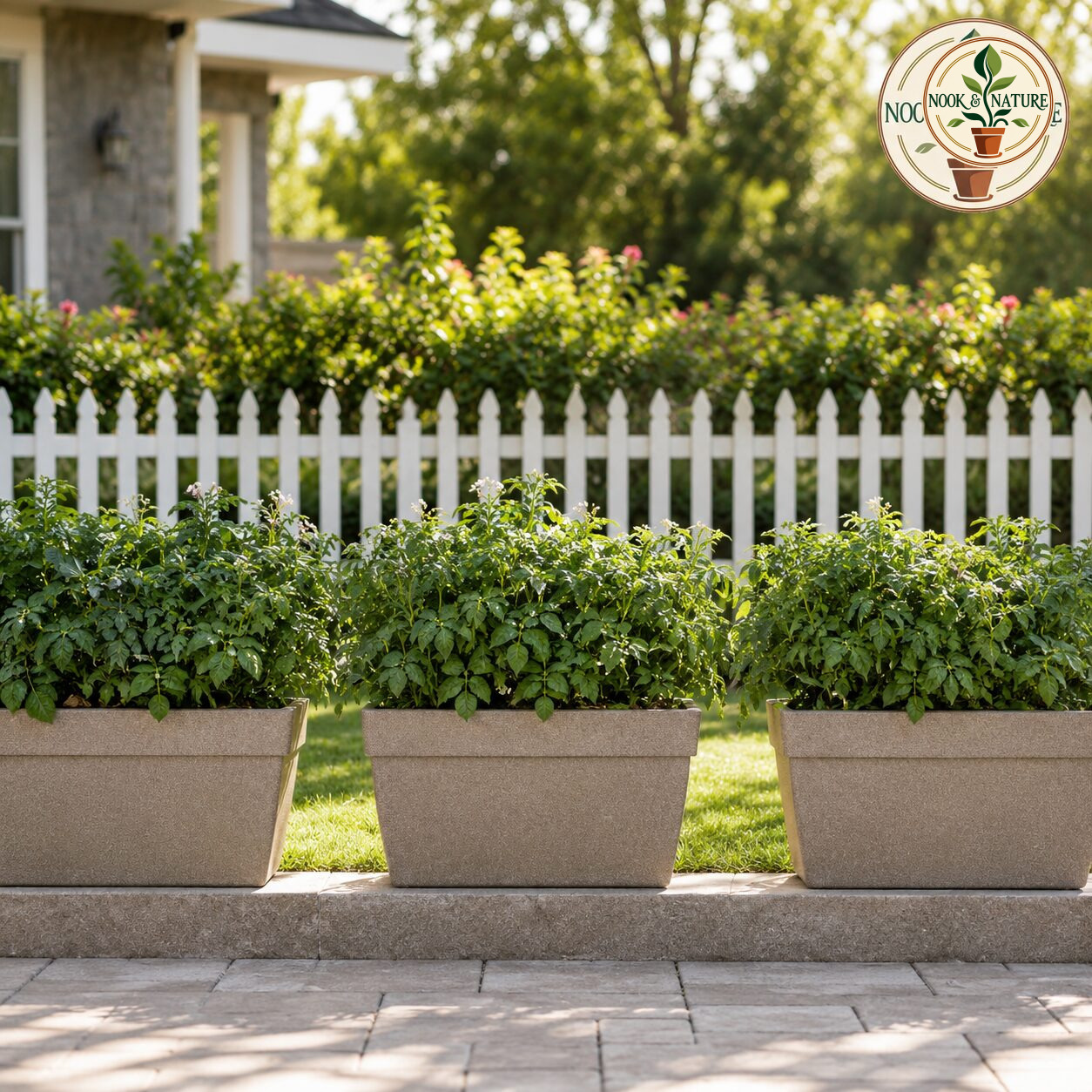 Barca Rectangle Planter Barca Rectangle 80 Sand Stone Linear Low Density Polyethylene Lldpe Rectangle Planter Plain - Nook & Nature