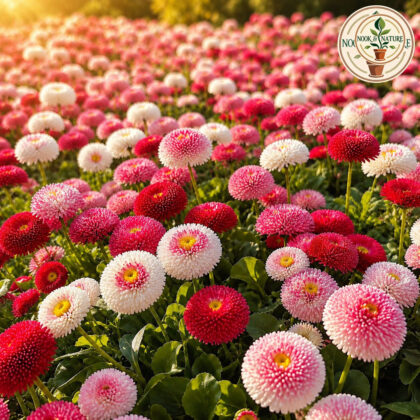 Bellis – Perennis Pomponette Mixed Seeds - Nook & Nature