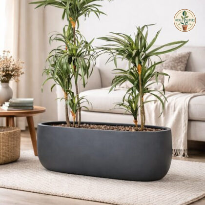 Boat Fiberglass Planter Grey S - Nook & Nature