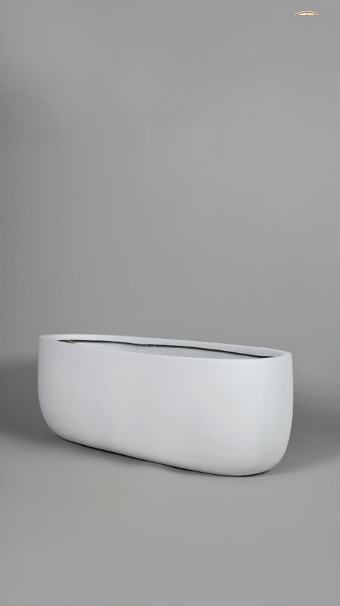 Boat Fiberglass Planter – White - Nook & Nature