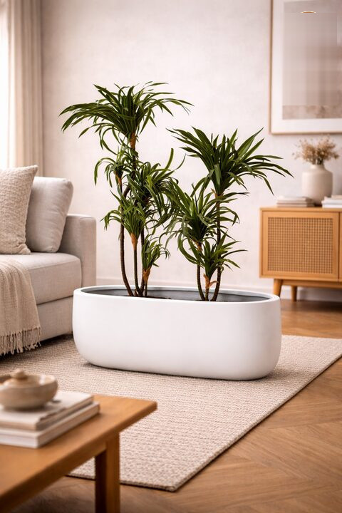 Boat Fiberglass Planter White S - Nook & Nature