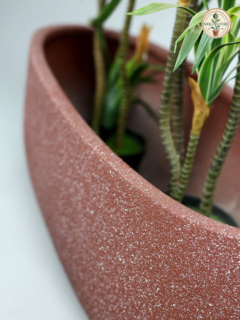 Boat Fiberglass Planters – Terracotta Granite - Nook & Nature