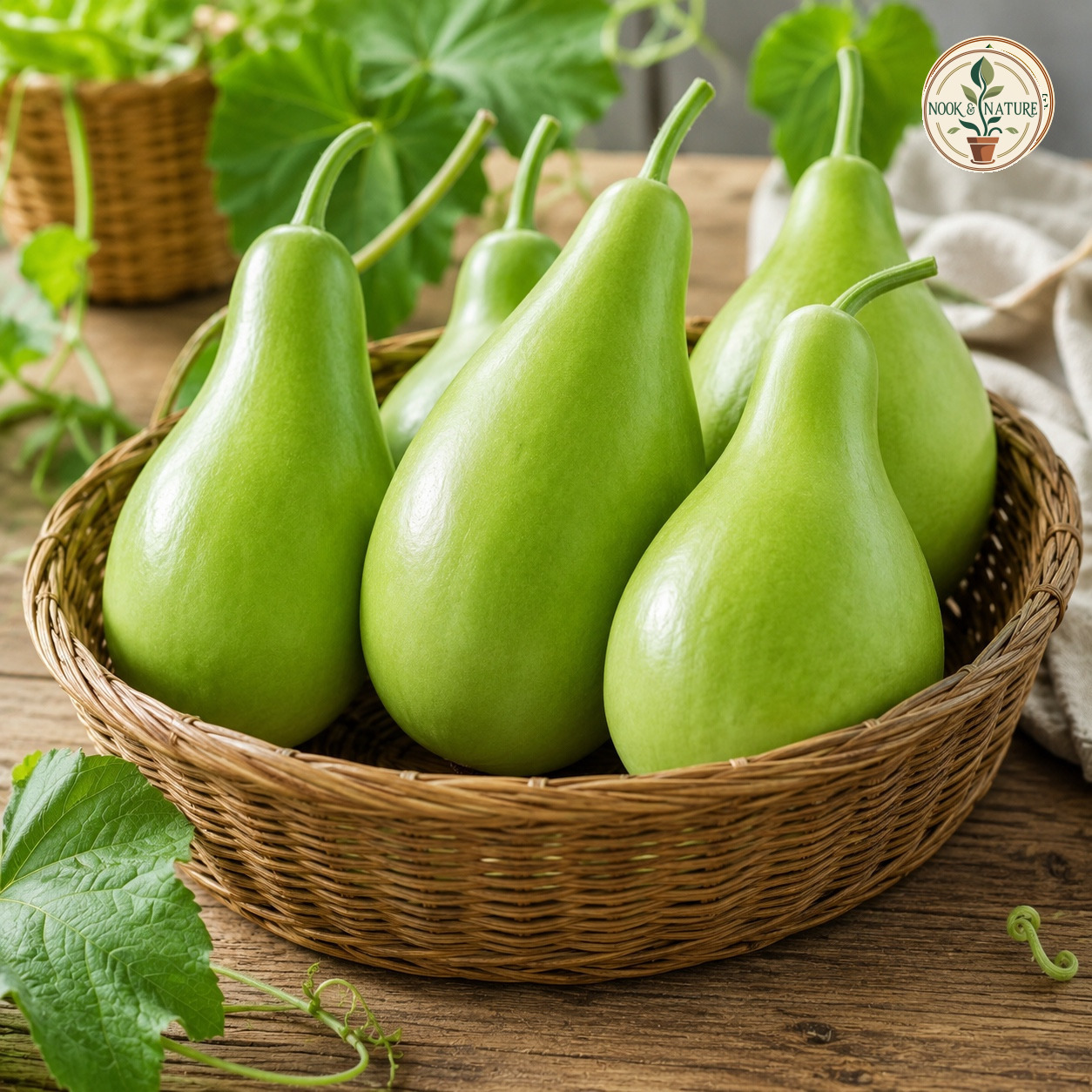 BOTTLE GOURD ( ROUND ) HYBRID SEEDS - Nook & Nature