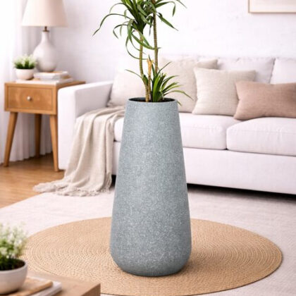 Iris Fiberglass Planters – Mouse Grey