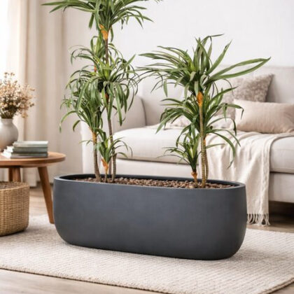 Boat Fiberglass Planter - Grey