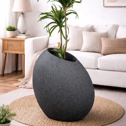 Patato - C Fiberglass Planter - Granite
