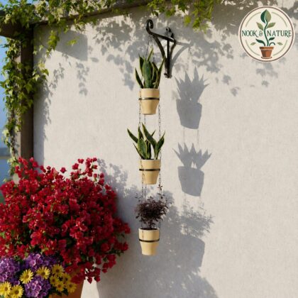 Cone Self Watering Hanging Pot 6″ with chain - Nook & Nature