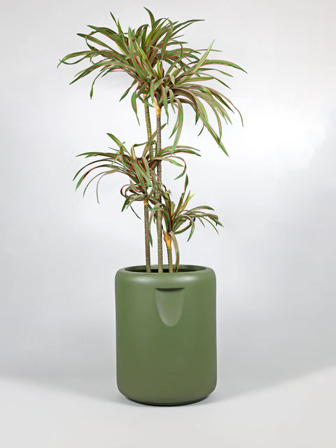 Cool Fiberglass Planter – Olive Green - Nook & Nature