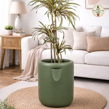 Cool Fiberglass Planter Olive Green S - Nook & Nature