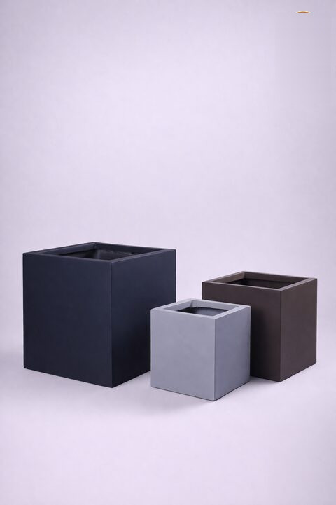 Cube Fiberglass Planters - Nook & Nature