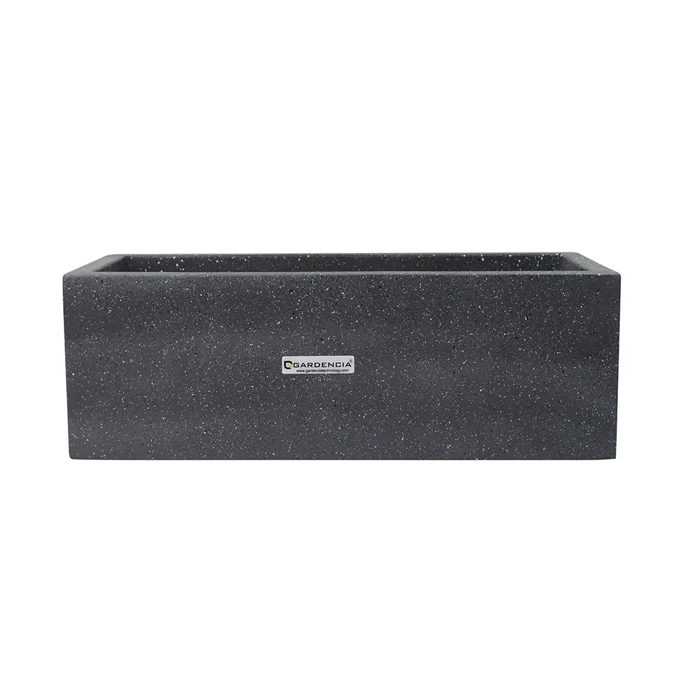 Frp Rectangle Planter 003 Large 1 Gray - Nook & Nature