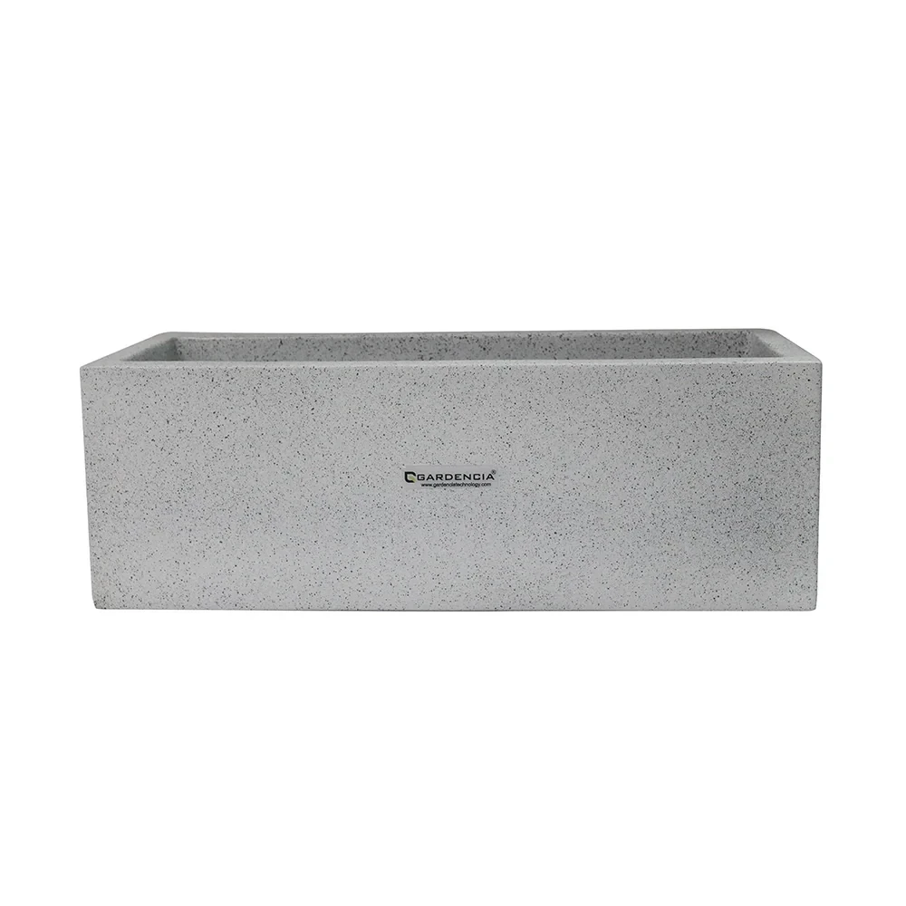 Frp Rectangle Planter 003 Large 1 White - Nook & Nature