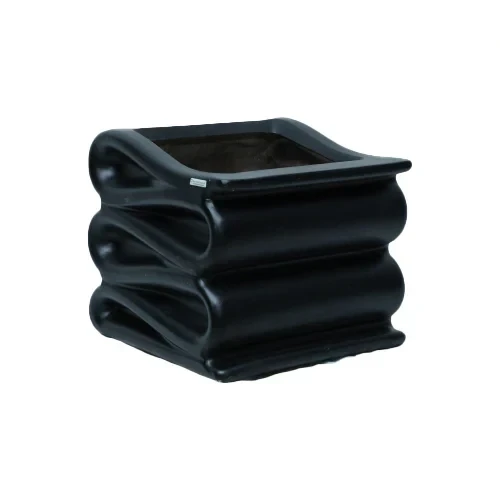 Frp Square Planter 002 1 Black - Nook & Nature