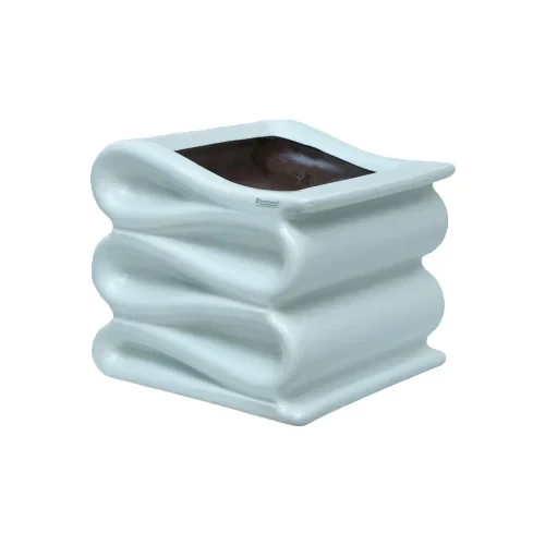 Frp Square Planter 002 1 White - Nook & Nature