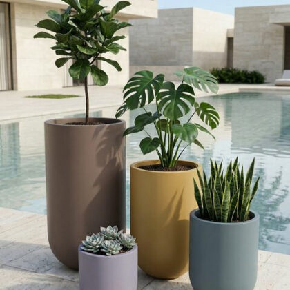 Sunflower Fiberglass Planters
