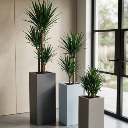 Tower Fiberglass Planters