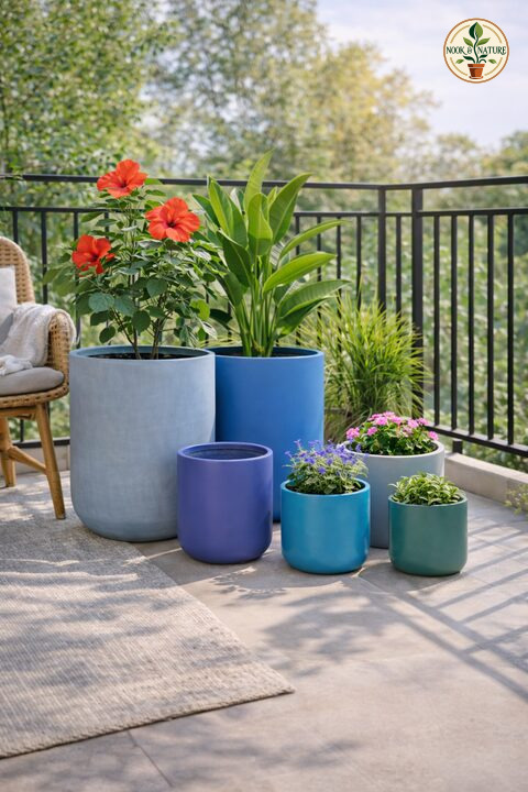 Hollyhock Fiberglass Planters - Nook & Nature