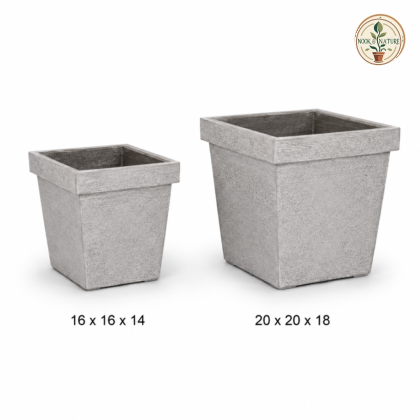 Icon Square Planter No 2 20 X 20 X 18 In H Assorted Stone Finish - Nook & Nature