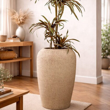 Velvet Fiberglass Planters – Rust Patina