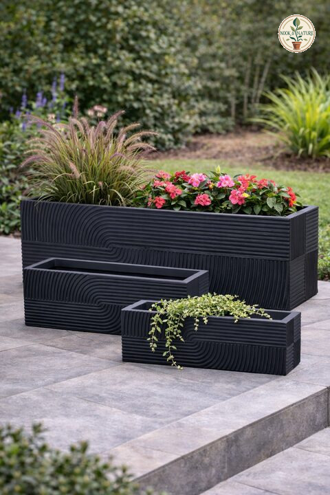 Jackman Series Fiberglass Planters - Nook & Nature