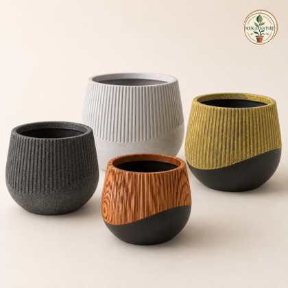 Lara Planter No 2 12 In Dia X 11 In H Assorted Stone Finish Fancy - Nook & Nature