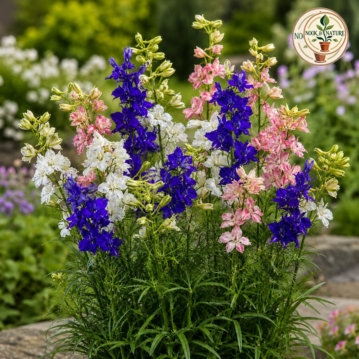 Larkspur Delphinium Consolida Imperial Mixed Seeds - Nook & Nature