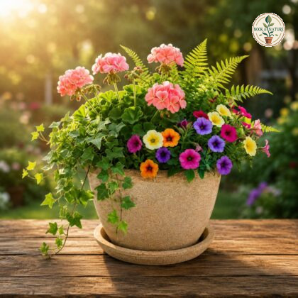 Linea Planter with Tray - Nook & Nature