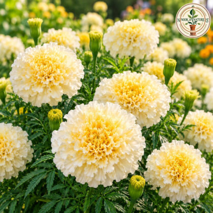 Marigold – White Flower Seeds - Nook & Nature