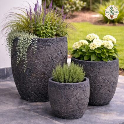 Moss Fiberglass Planters - Nook & Nature