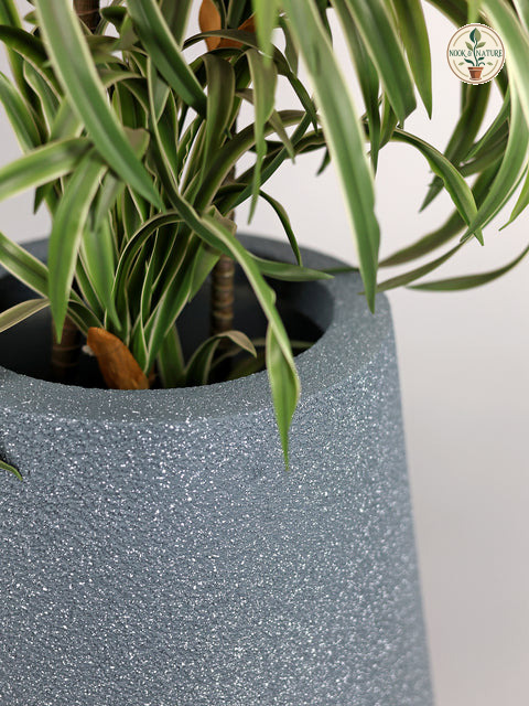 Omega-A Fiberglass Planter – Blue Grey - Nook & Nature
