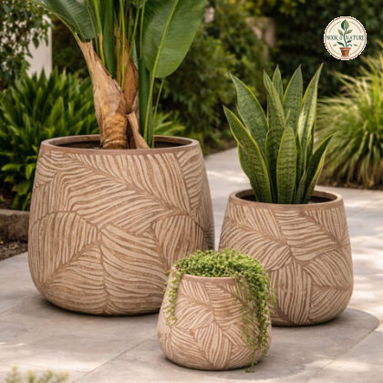 Peach Fiberglass Planters S Glossy - Nook & Nature