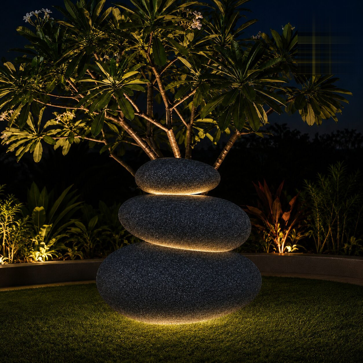 Pebbles Illuminated Pot - Nook & Nature