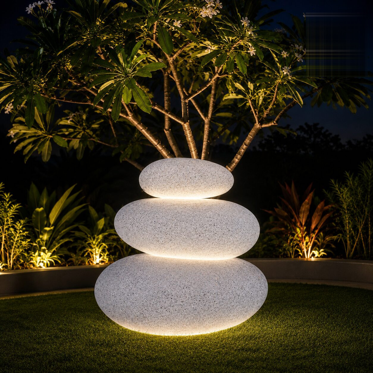Pebbles Illuminated Pot - Nook & Nature