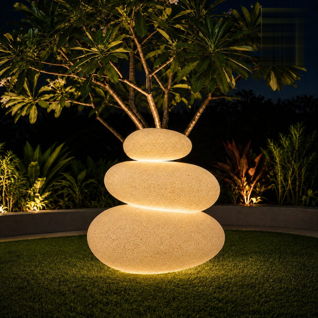Pebbles Illuminated Pot - Nook & Nature