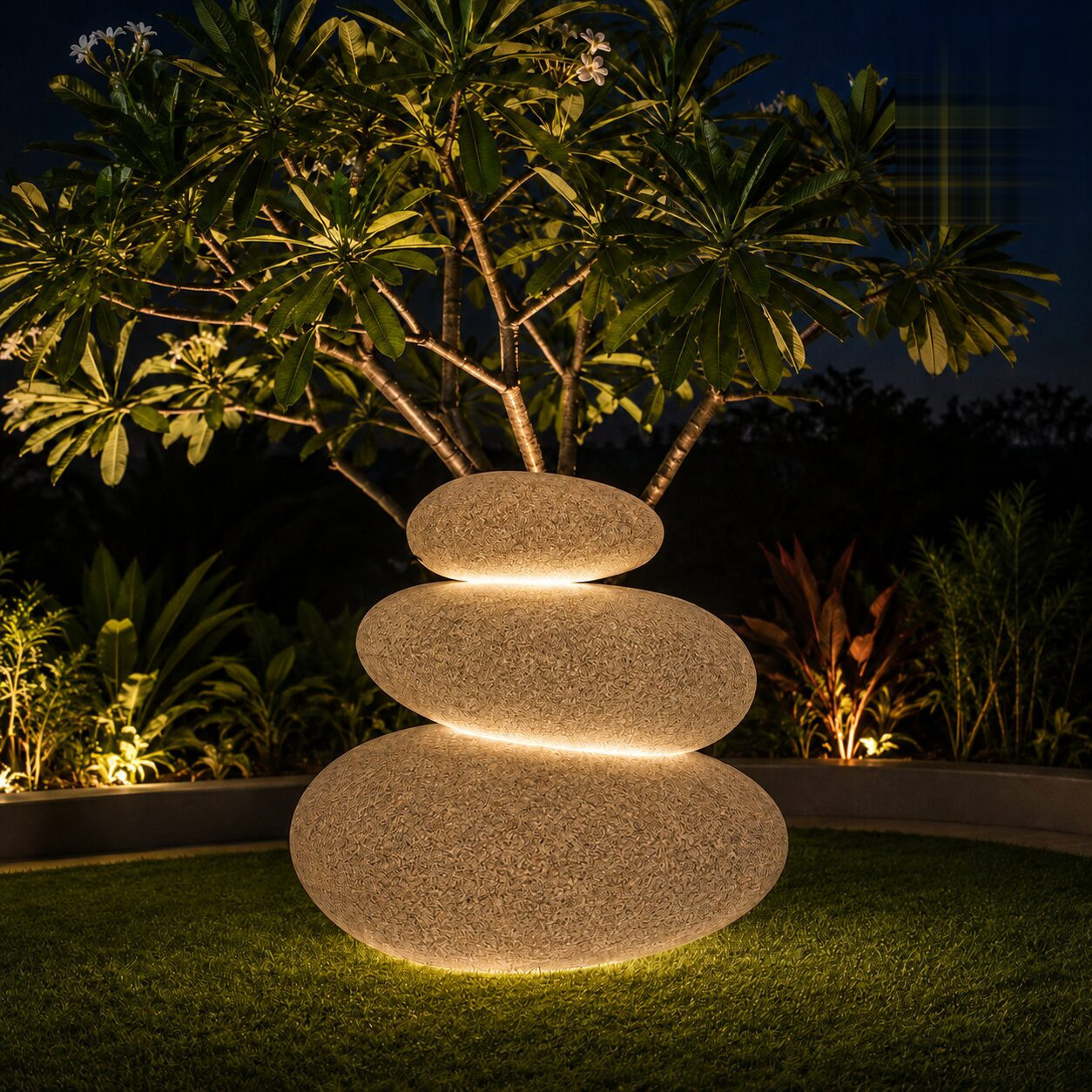Pebbles Illuminated Pot - Nook & Nature