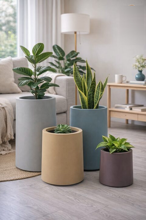 Poppy Fiberglass Planters - Nook & Nature