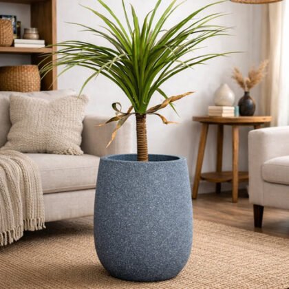 Omega Fiberglass Planters – Blue Grey