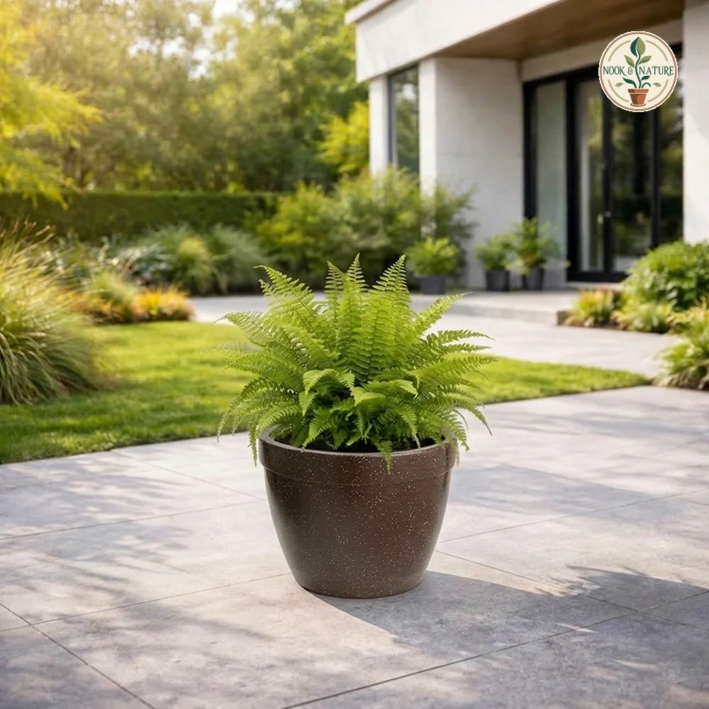 Roto Candy 9 11 13 Morden Round Planter Pot Candy 13 Maroon - Nook & Nature