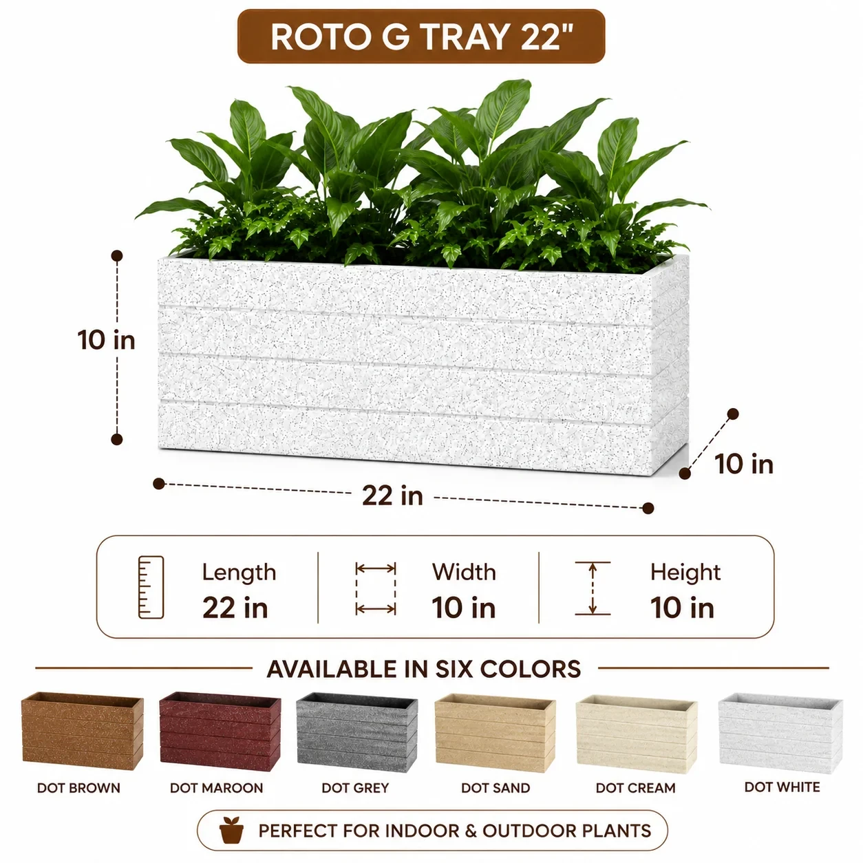 Roto G Tray Rectangle Pots - Nook & Nature
