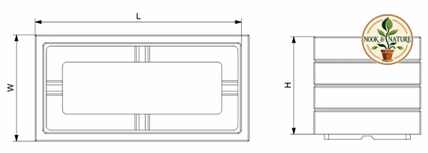Roto G Tray Rectangle Pots - Nook & Nature