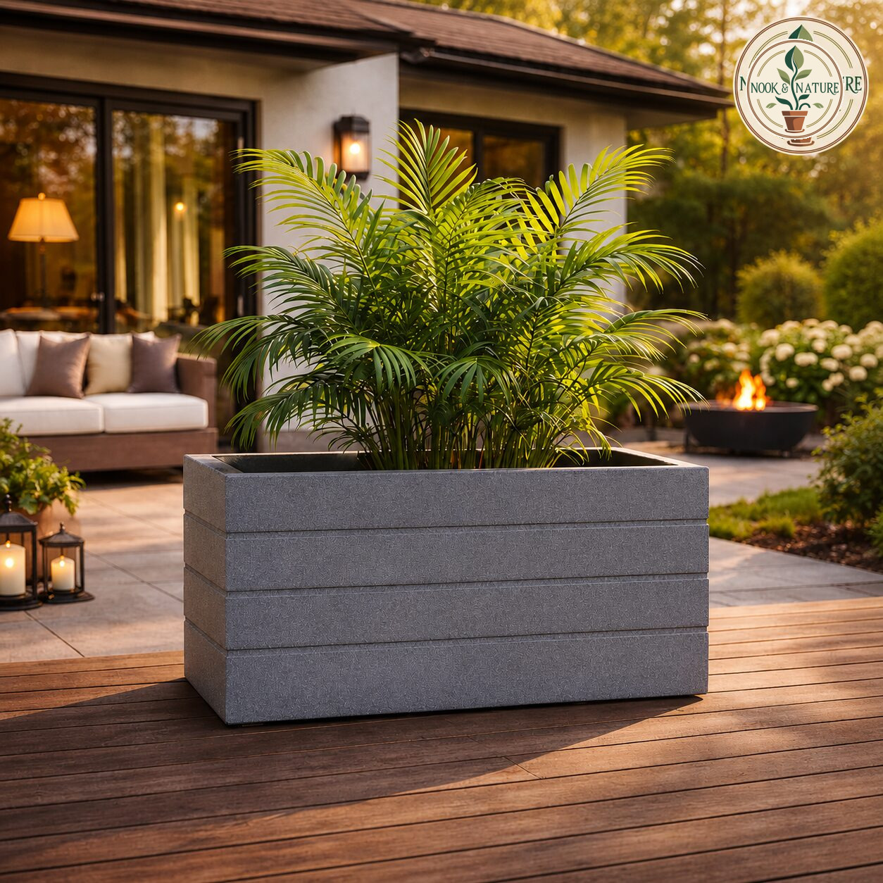 Roto G Tray Rectangle Pots Roto G Tray 32x16x16 White - Nook & Nature