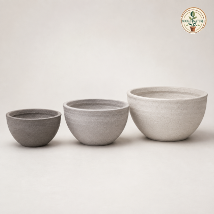 Roto Lotus Planter No 3 28 00 In Dia X 12 50 In H Assorted Stone Finish - Nook & Nature